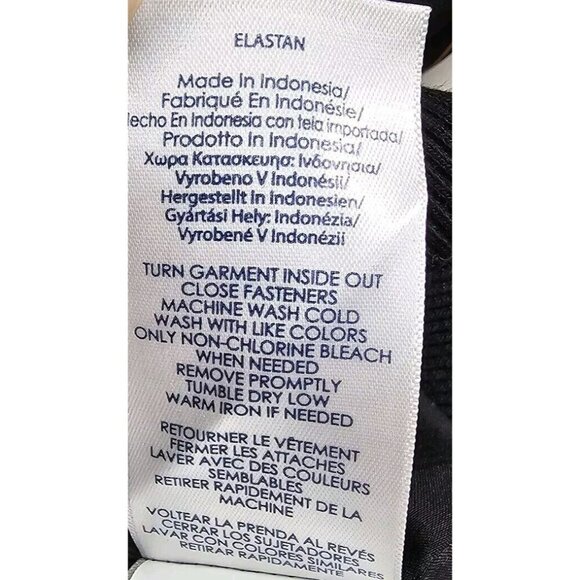 Chaps Black Floral Bomber Jacket Women's Size Medium Full Button Closure EUC - Picture 5 of 7